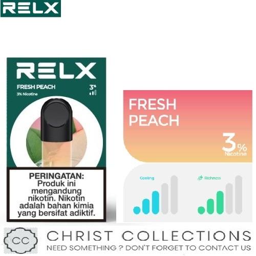Gambar RELX COTTON POD CATRIDGE CERAMIC ORIGINAL REFILL 1,9ML 500PUFF - FRESH PEACH dari ChristCollections undefined Tokopedia