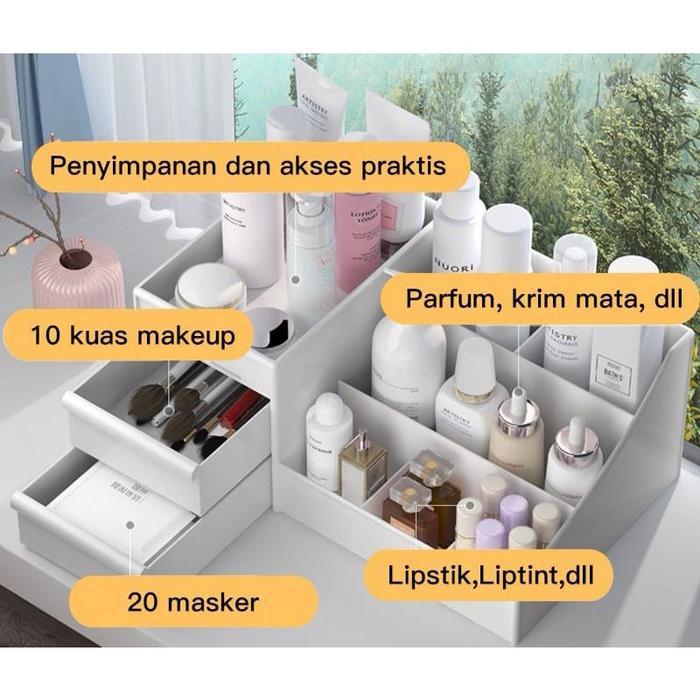 Gambar RAK KOSMETIK 2 LACI MULTIFUNGSI KOTAK TEMPAT MAKE UP SKINCARE dari Sipahutar market_NEW undefined Tokopedia