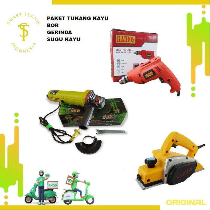 Gambar paket tukang kayu mailtank - bor gerinda planer / sugu / ketam slepan - promo dari Smart Teknik undefined Tokopedia