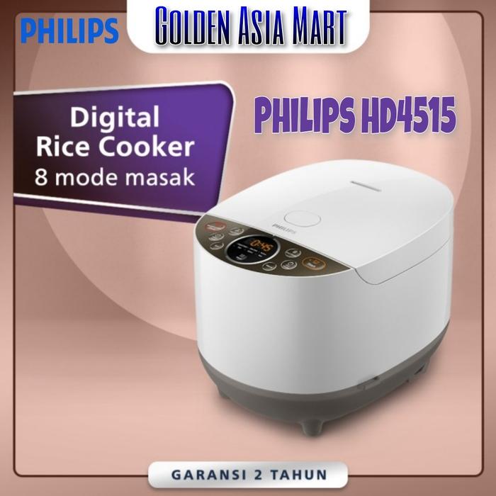 Gambar Philips Digital Rice Cooker 1.8L - Fuzzy Logic HD4515 - Garansi Resmi - Putih dari Golden Asia Mart undefined Tokopedia