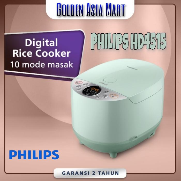 Gambar Philips Digital Rice Cooker 1.8L - Fuzzy Logic HD4515 - Garansi Resmi - Hijau dari Golden Asia Mart undefined Tokopedia