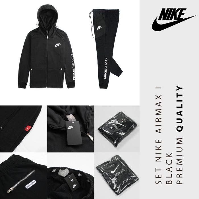 SETELAN OLAHRAGA JAKET CELANA TRAINING RUNNING JOGGING PRIA NIKE TECH  NIKE AIRMAX, M