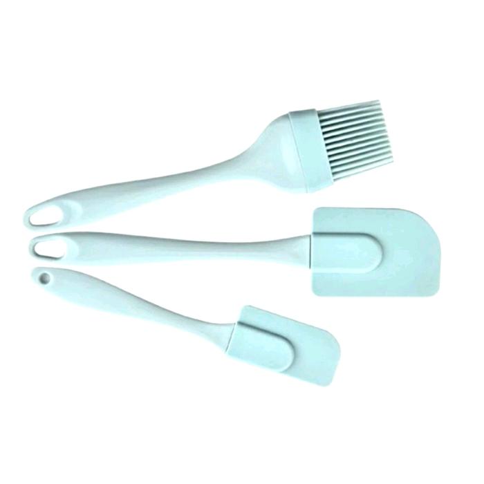 Gambar spatula kuas silikon tahan panas isi 3 pcs - Biru dari AYEK SHOP undefined Tokopedia