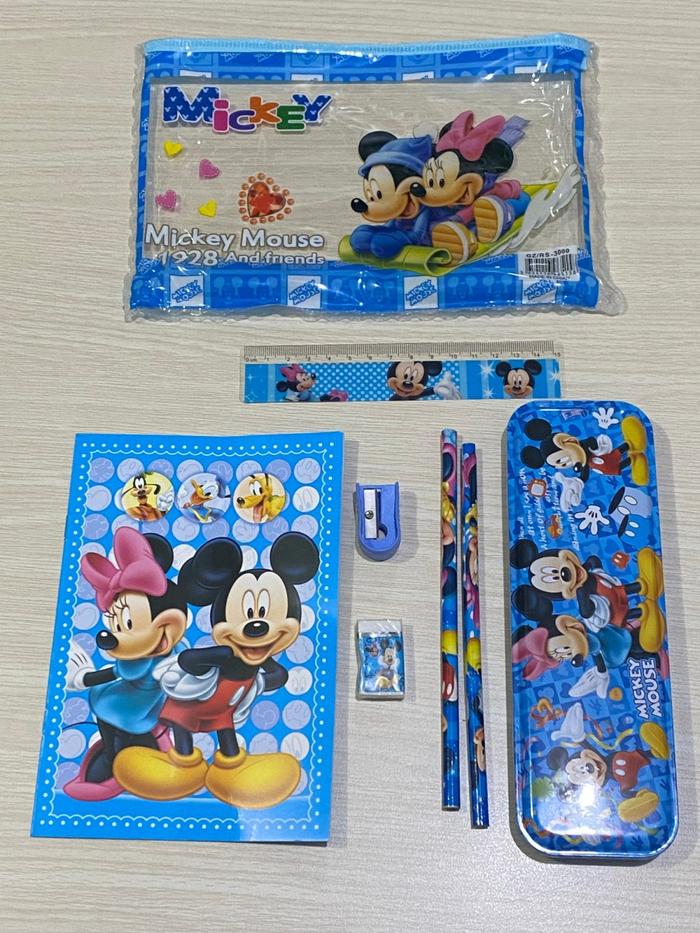 Gambar Paket Kotak Pensil Alat Tulis 6 In 1 SQ3000 Karakter - micky dari Xoxomarket undefined Tokopedia