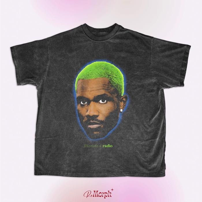 Jual FRANK OCEAN, OVERSIZE HEAVY COTTON T-SHIRT/WASHED VINTAGE RAP 