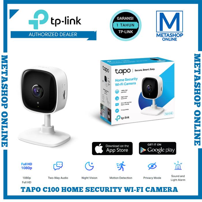 Gambar TP-LINK Tapo C100 Home Security Wi-Fi IP Camera CCTV Wireless TPLINK - Tanpa MicroSD dari Metashop Online undefined Tokopedia