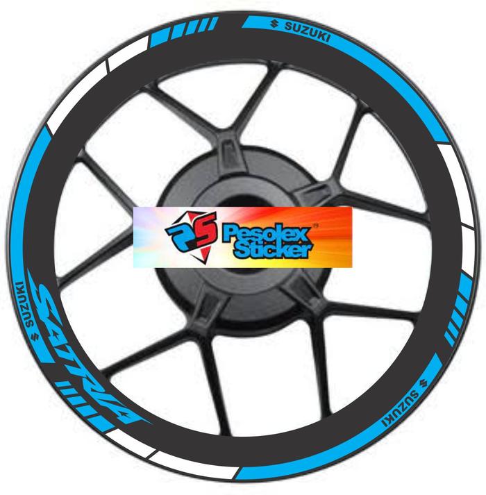 Gambar Cutting Sticker Stiker Lis Velg Motor SATRIA FU 150 02 - Biru dari PESOLEX STICKER SMI undefined Tokopedia