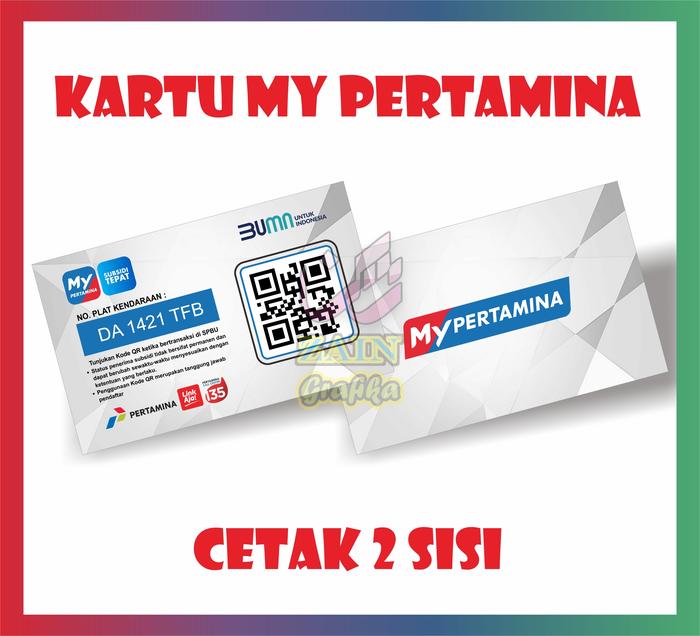 Gambar kartu my pertamina/kartu bensin/kartu pvc/cetak kartu pvc/cetak idcard dari Zain Grafika undefined Tokopedia