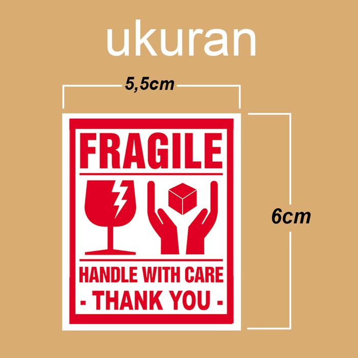Gambar Sticker Label Fragile Murah / Label Jangan Dibanting awas pecah - FRAGILE  D dari FITOBI undefined Tokopedia