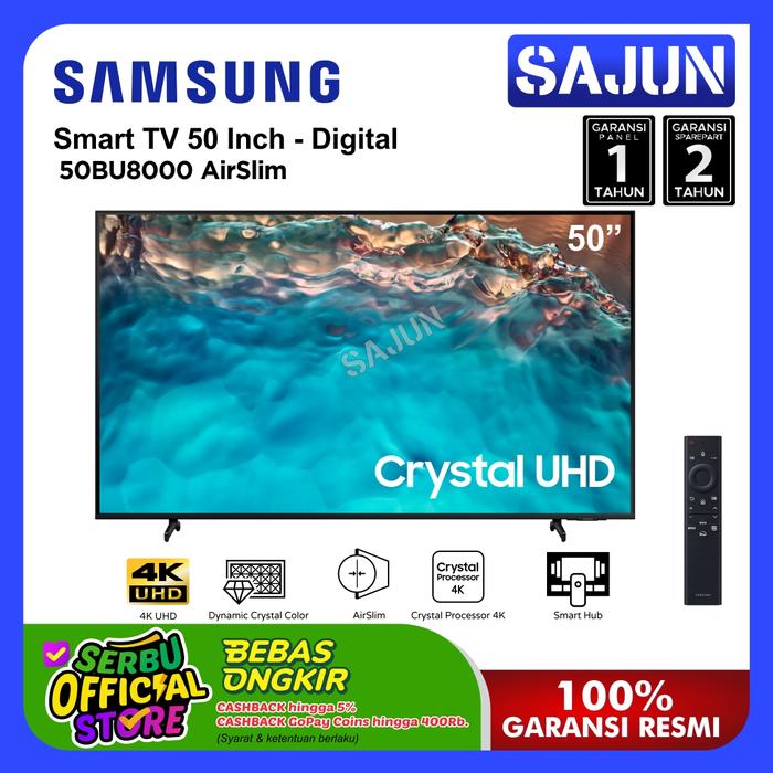 Gambar Samsung Smart TV 50 Inch CRYSTAL UHD 4K 50BU8000 AirSlim - PACKING KAYU dari Sajun Electronic undefined Tokopedia