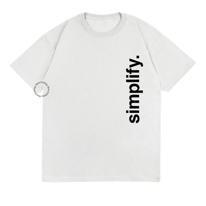 Gambar DINO CLOTHING - KAOS SIMPLIFY/ PAKAIAN WANITA PRIA /OVERSIZE TSHIRT - Putih, S dari This is Dino undefined Tokopedia