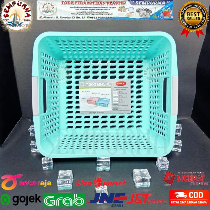Gambar KERANJANG/TEMPAT PENYIMPANAN/KERANJANG SERBAGUNA - hijau tosca, no.1(BK-518) dari TOKOSEMPURNA_ undefined Tokopedia