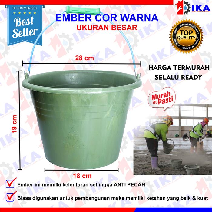 Gambar Ember Cor karet / Ember warna /Timba by IKA - EMBER COR -BSAR dari IKA-OFFICIAL undefined Tokopedia