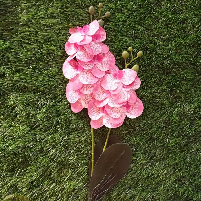 Gambar bunga anggrek latex artificial cabang 2//bunga anggrek latex murah - fanta tutul dari junjun florist undefined Tokopedia