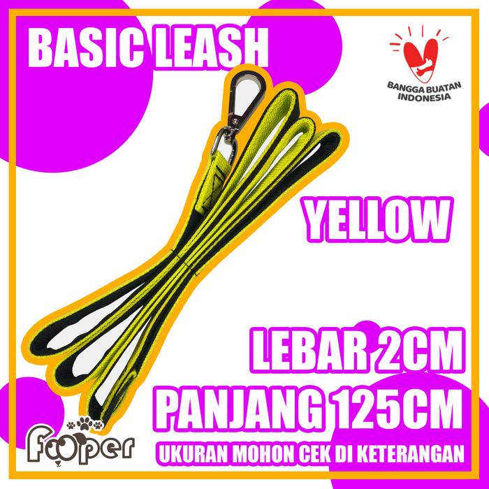 Gambar FOOPER Basic Dog Leash Tali Tuntun Anjing Small - Medium - Yellow dari Fooper undefined Tokopedia