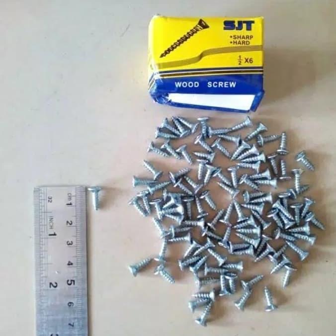 Gambar paku skrup baut skrup pengencang/paku skrup wood screw skrup taping - 6 x 1/2" dari MitraSekawan undefined Tokopedia