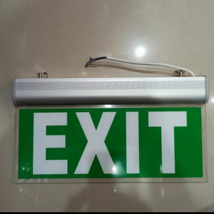 Gambar Lampu exit led arcylic / lampu darurat / emergency exit / lampu sign - TULISAN EXIT dari central led lighting undefined Tokopedia
