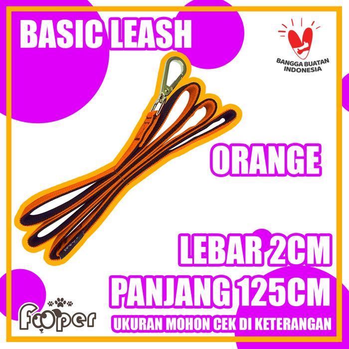 Gambar Basic Dog Leash Tali Tuntun Anjing Small - Medium - Orange dari Fooper undefined Tokopedia