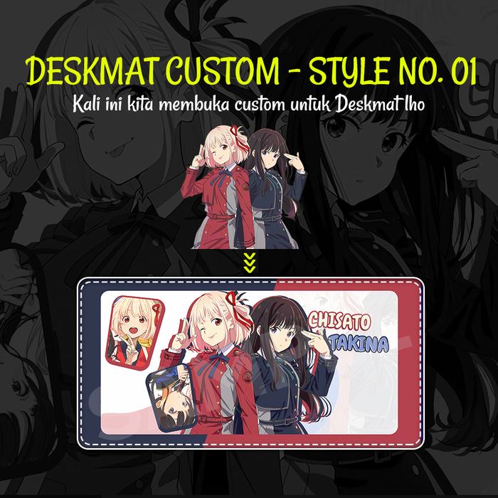 Gambar Chisato-Takina Lycoris Recoil Custom Deskmat/Mousepad Premium - 70x30 cm dari Zenshoppu undefined Tokopedia