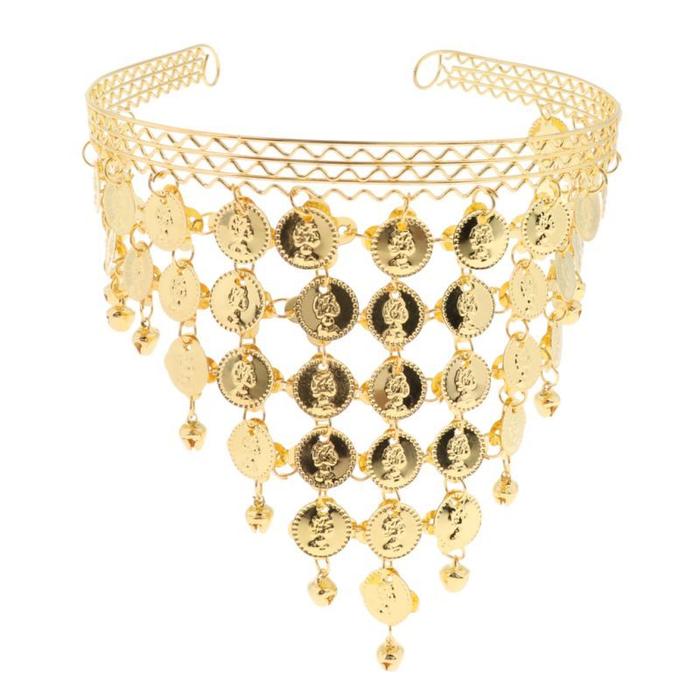 Gambar Perhiasan Kalung Kepala Bando Belly Dance Untuk Kostum Tari Perut - Kuning dari ITOKOTOO undefined Tokopedia