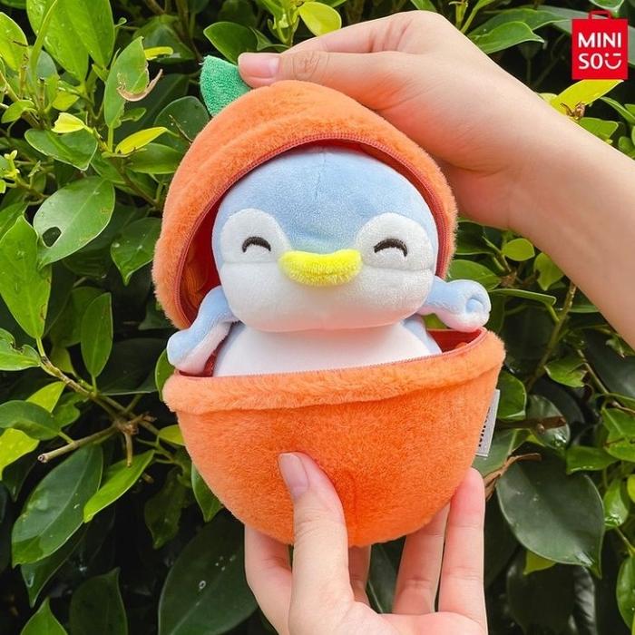 Gambar MINISO Boneka buah Isi pinguin lucu - surprise ball - jeruk dari jastipsripilan undefined Tokopedia