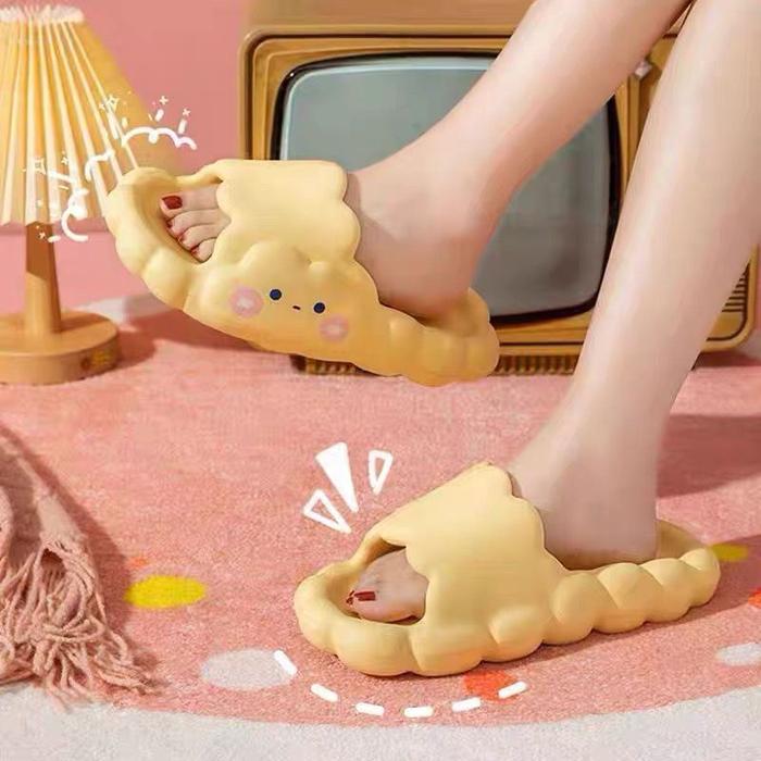 Gambar SANDAL SELOP KOREA CHINA PREMIUM WANITA MODEL AWAN CLOUD IMPORT PINK - Kuning, 36-37 dari Nocturnal ID 18 undefined Tokopedia