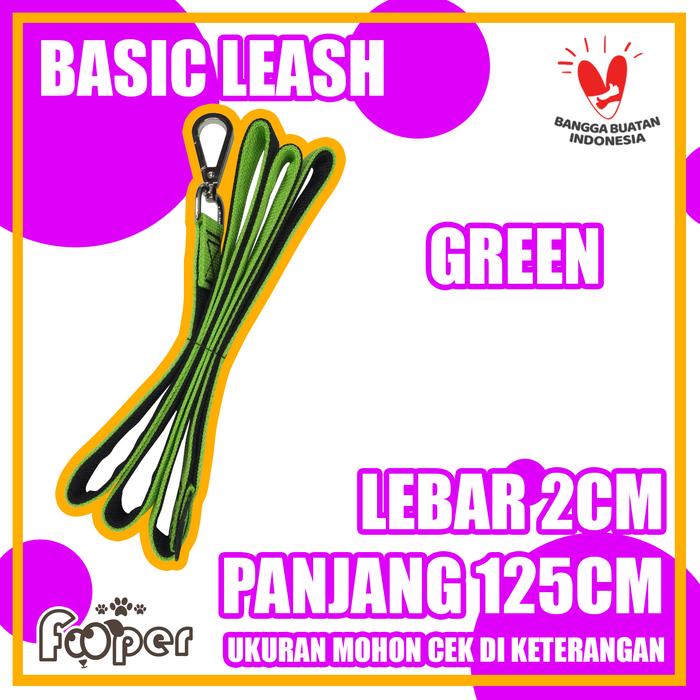 Gambar FOOPER Basic Dog Leash Tali Tuntun Anjing Small - Medium - Green dari Fooper undefined Tokopedia