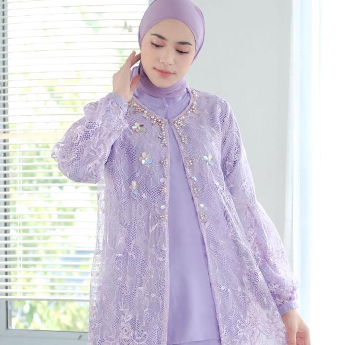 Gambar NADIA INNER + OUTER / KEBAYA WISUDA /KEBAYA KONDANGAN - dusty purple, L dari Sundayme store undefined Tokopedia