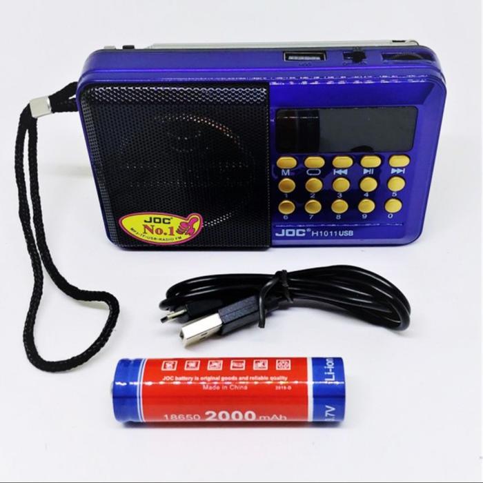 Gambar Speaker Mp3 JOC H1011 USB - Radio Untuk Murotal- Radio Fm Portable - BIRU dari All U Need undefined Tokopedia