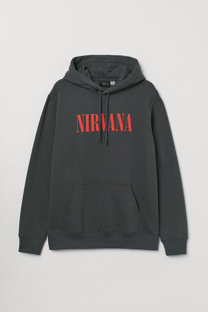 Jual Hoodie H&M Nirvana Never Mind Black FREE PAPER BAG hnm