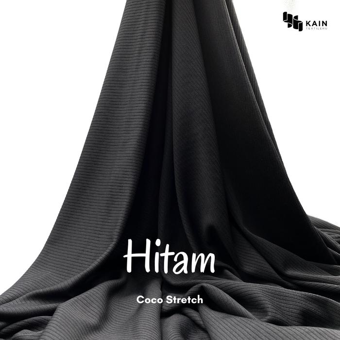 Gambar Bahan Kain Knit Coco Stretch per 0,5 kg - Hitam dari Kain Textileku undefined Tokopedia