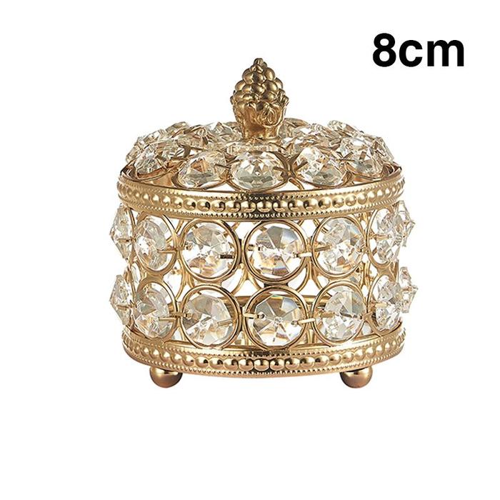 Gambar Toples Kristal Kaca Kotak Penyimpanan Perhiasan Wadah Permen Kristal - 8CM dari ITOKOTOO undefined Tokopedia