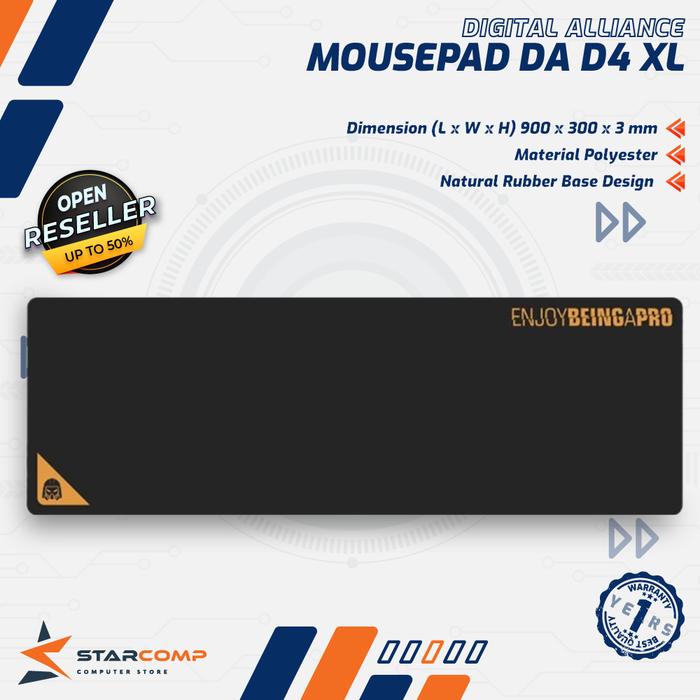 Gambar Mousepad Digital Alliance D4 XL 900x300x3 - Mousepad Gaming DA D4 XL dari Starcomp Origin undefined Tokopedia