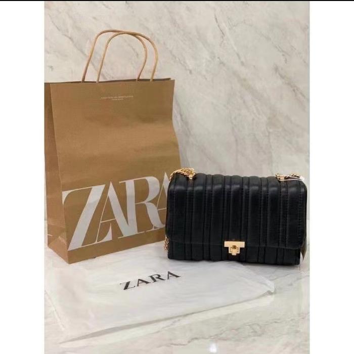 Jual tas wanita ZARA New Quilted MIDI Crossbody bag tas selempang