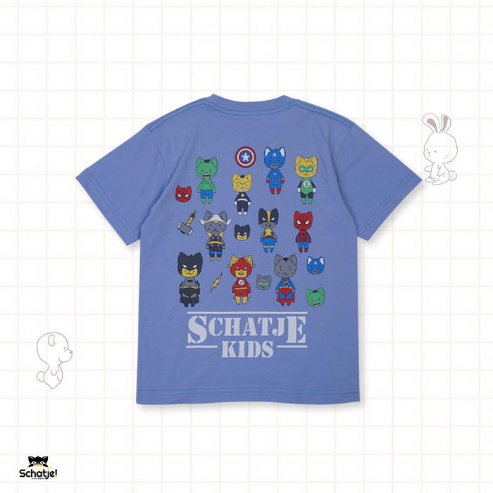 Gambar Schatje! - T-Shirt Heroes Sky - Cotton Super Soft - T-shirt Only, 4-5 yo dari Schatje Kids undefined Tokopedia