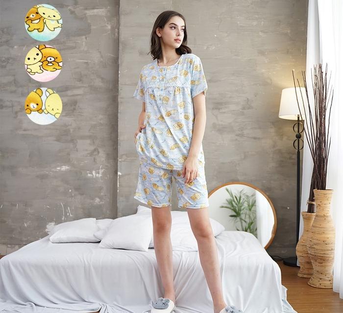 Gambar Baju Tidur Piyama Wanita Yumico Bahan Import Kaos HT - set Teddy dari Savierr undefined Tokopedia