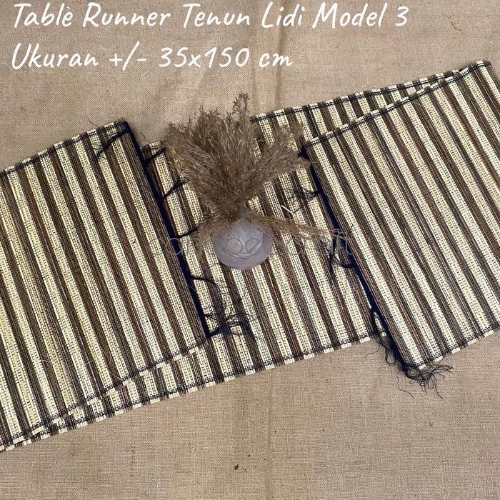 Gambar Taplak Meja Ruang Tamu / Table Runner Lidi Panjang 150 cm - Model 3, Panjang 200 cm dari Canopeecraft undefined Tokopedia