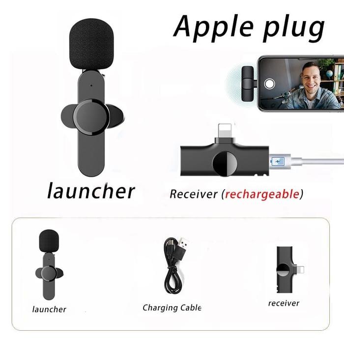 Gambar Microphone Lavalier Clip On Wireless For HP Iphone Android Type C - iPh (Ligthing) dari HematCase undefined Tokopedia
