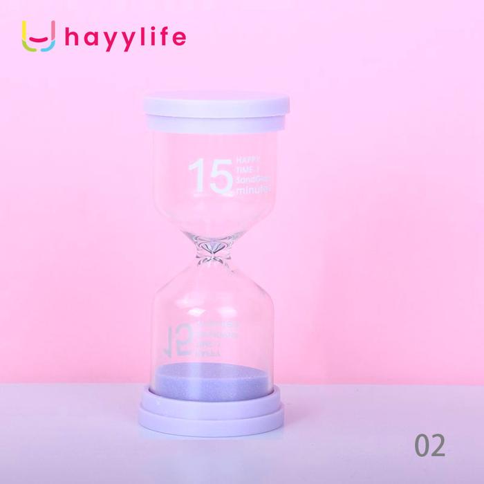 Gambar HAYYLIFE JAM PASIR - JAM PASIR PENGHITUNG WAKTU TYPE CUTE MACAROON (15 MIN DAN 30 MIN) Kitchenware HL-AGA705 - PURPLE 15 MIN dari hayylife undefined Tokopedia