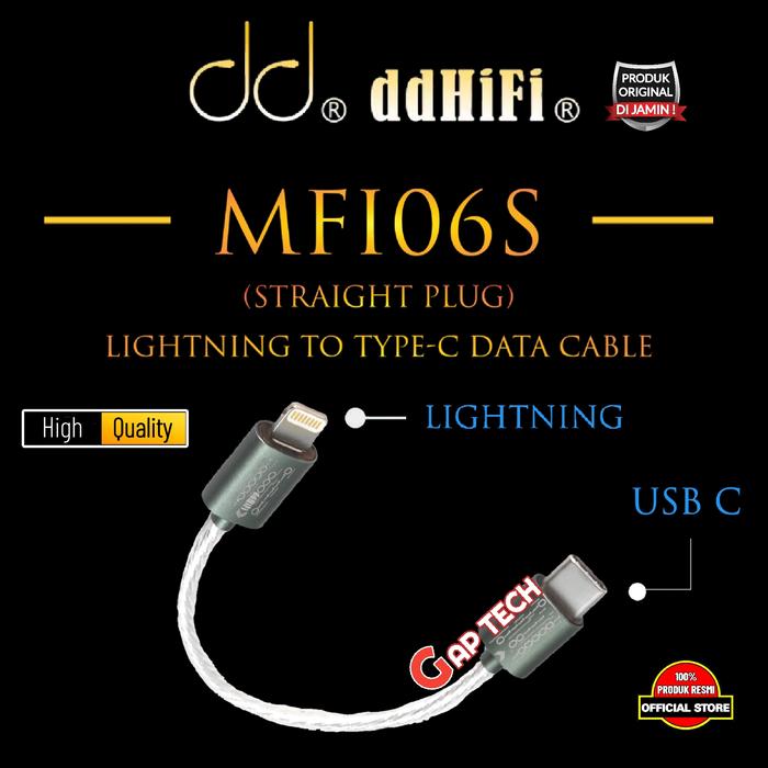 Gambar DD DDHIFI MFi06 / MFi 06 / MFi06S / MFi 06S Lightning to Type-C Data - MFi06S-STRAIGHT dari GAP TECH OFFICIAL undefined Tokopedia