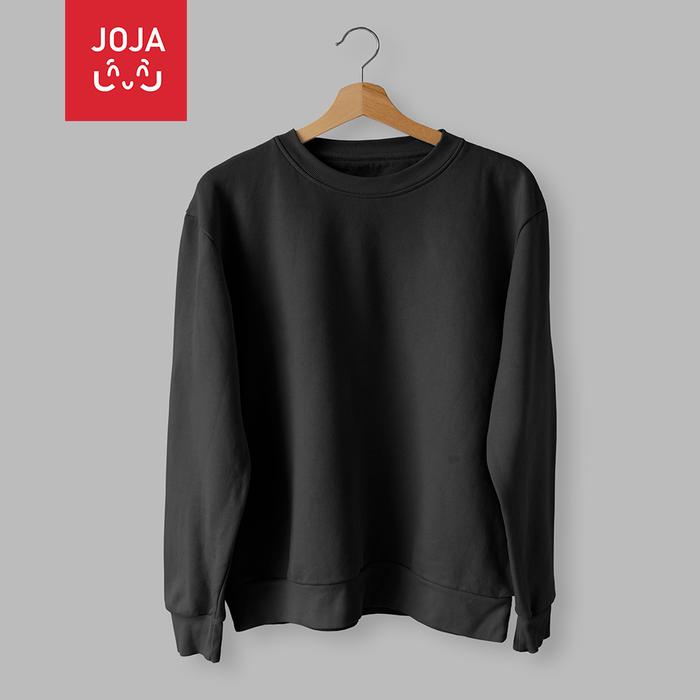 Gambar Sweater Pria Crewneck Jaket Basic Polos Sweatshirt Sweter HITAM M L XL - polos, M dari JURAGAN ONLINE JAKARTA undefined Tokopedia