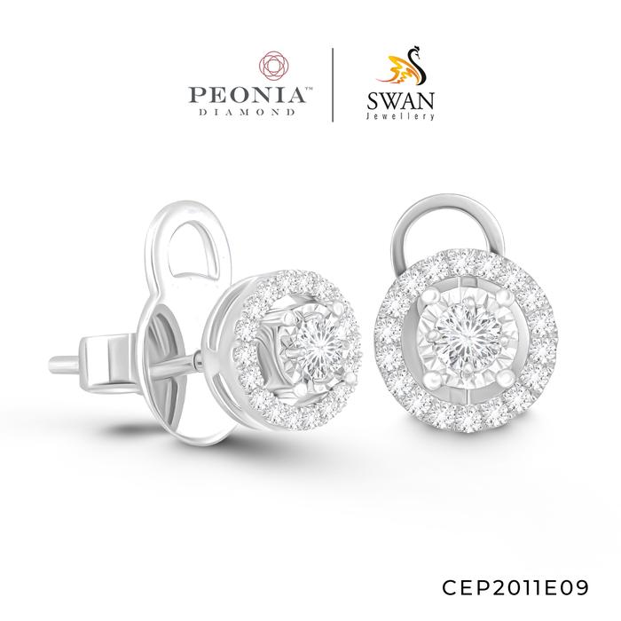 Gambar Anting Berlian 2 in 1 CEP2011E09 - Peonia By Swan Jewellery - White Gold dari Peonia by Swan Jewellery Kota Administrasi Jakarta Barat Tokopedia