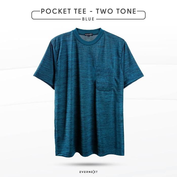 Gambar Kaos Saku Pocket Tee Two Tone Baju Kaos Polos Pendek Cotton Combed 30s - BLUE, XL dari UNGSIRA STORE undefined Tokopedia