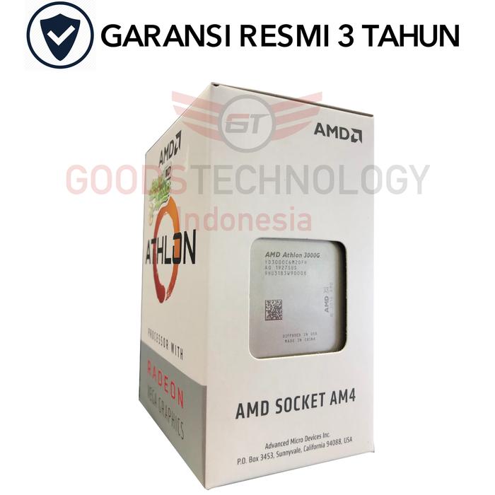 Gambar AMD Athlon 3000G (Radeon Vega 3) 3.5Ghz AM4 [BOX] - 2 Core - BOX dari GoodsTechID undefined Tokopedia
