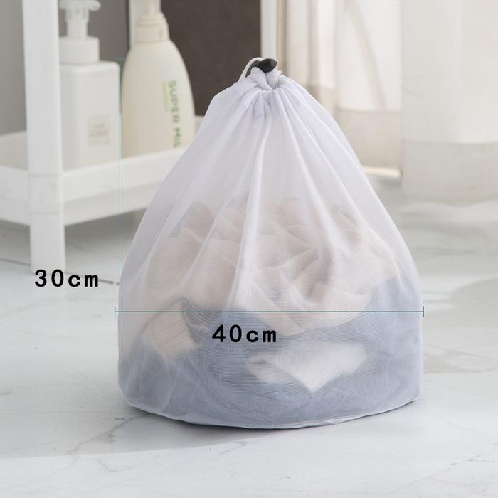 Gambar Laundry Bag Serut Kantong Jaring Net Baju Pakaian Bra Kotor Mesin Cuci - 30x40 dari KorsetKu ID undefined Tokopedia
