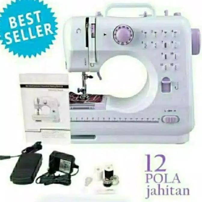 Gambar Mesin Jahit Portable Mini + Meja /FHSM 505A/JYSM 605/UFR 705 - HANYA MESIN 505 dari guphila pila undefined Tokopedia