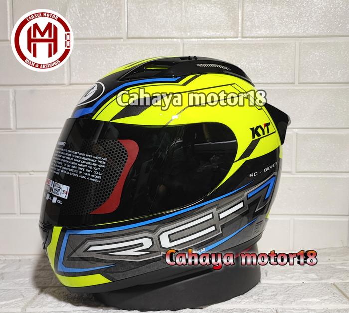 Gambar Helm kyt Rc7 RC seven #14 yellow|KYT FULL FACE - KACA HITAM, M dari CAHAYA MOTOR18 undefined Tokopedia