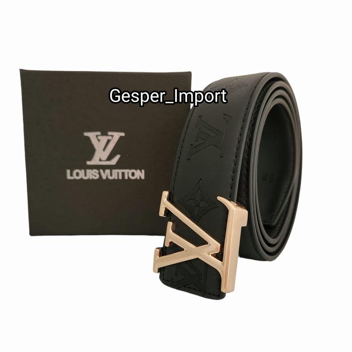 Gambar GESPER PRIA LV TALI EMBOS PUTIH GESPER COWOK MODEL TUSUK KULIT - Gold dari Gazio Man undefined Tokopedia