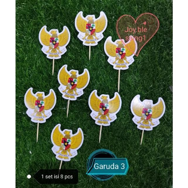 Gambar TOPPER KEMERDEKAAN HUT RI BENDERA MERAH PUTIH GARUDA PER SET - Garuda 3 dari stokist0539 undefined Tokopedia