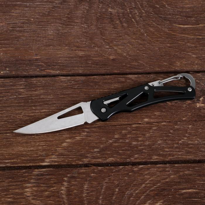 Gambar Pisau Saku Lipat Camping Outdoor Carabiner Keychain EDC Pramuka - Hitam dari Lbagstoremall undefined Tokopedia